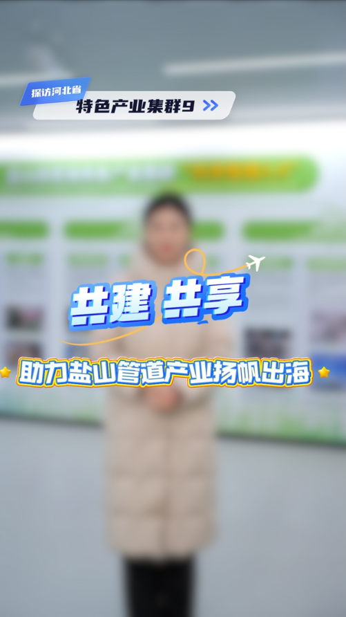 探访河北省特色产业集群⑨ | 共建共享 助力盐山管道产业扬帆出海